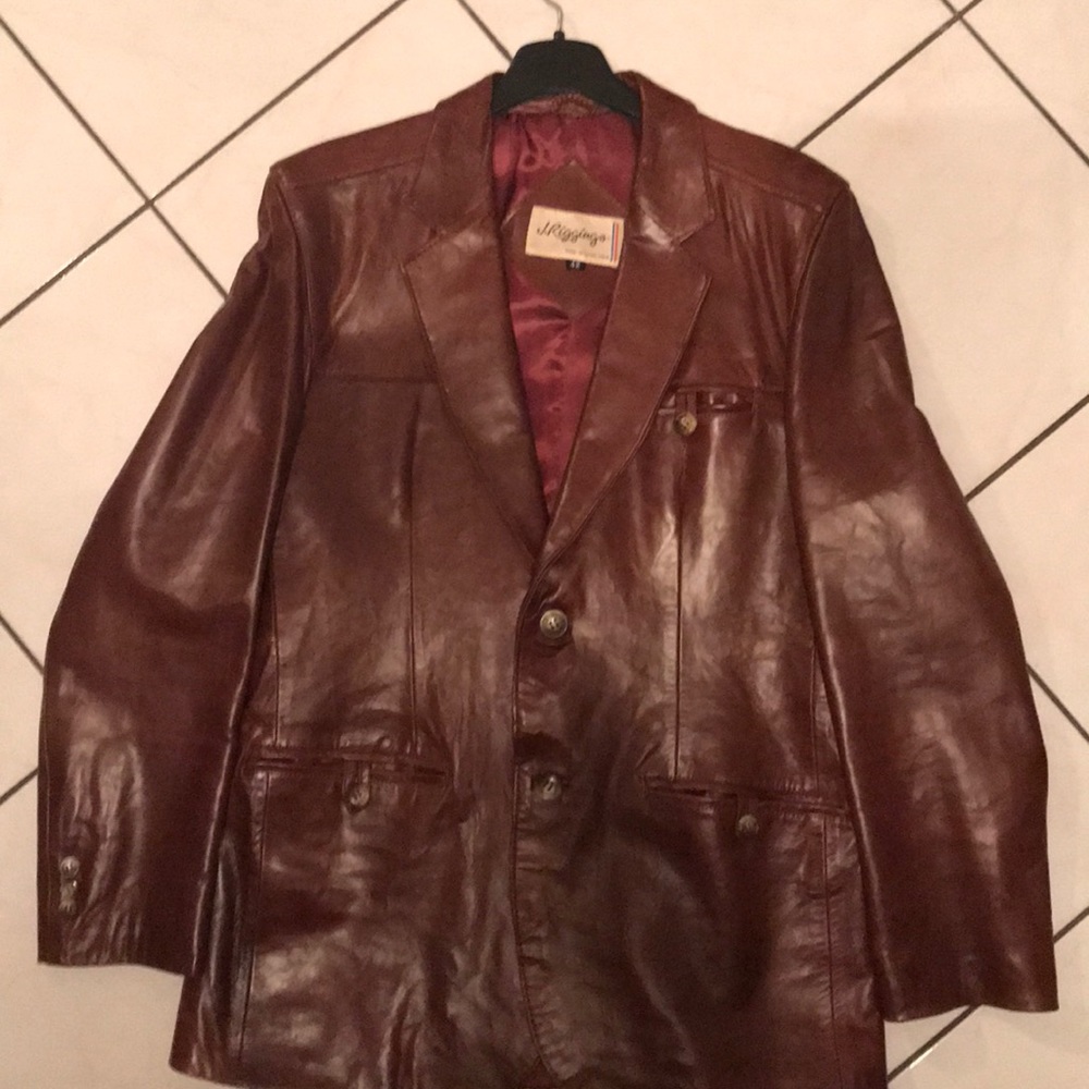 Soft mens leather jacket size 42